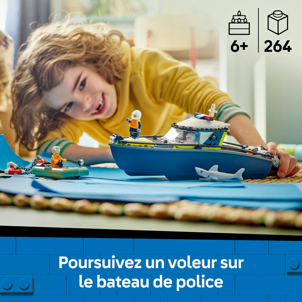 LEGO City 60456 La course-poursuite en bateau de police