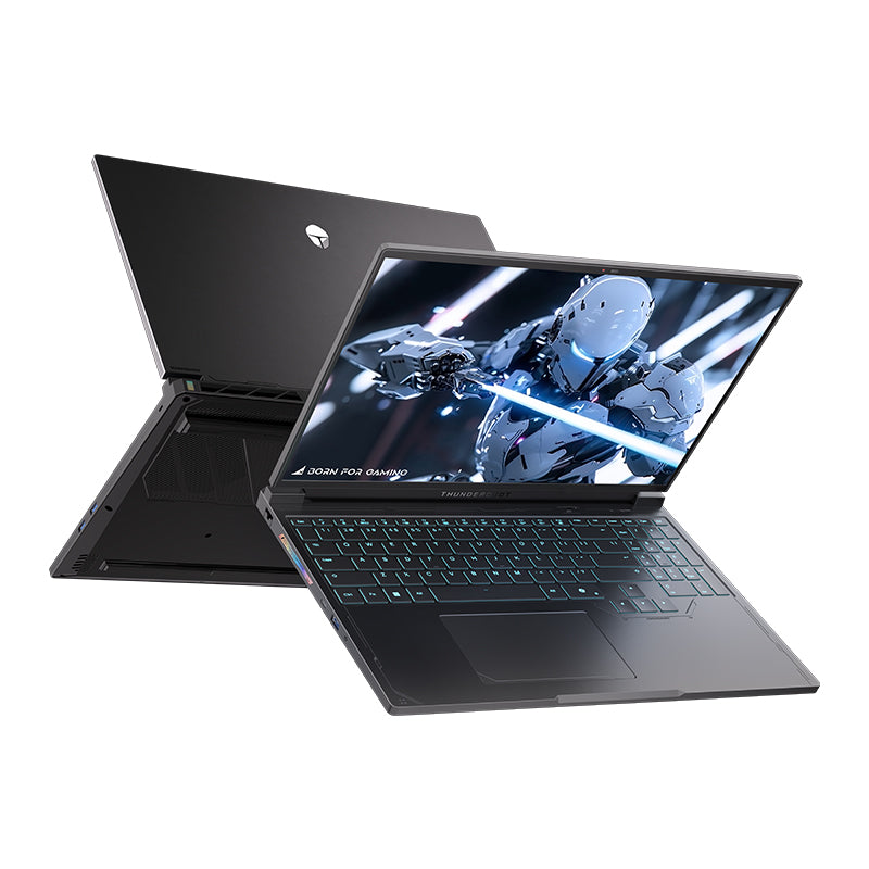THUNDEROBOT Radiant S16 Ordinateur portable de jeu écran 16 pouces QHD+ 2K à 240 Hz, AMD Ryzen 7 7745HX, 16 Go de RAM DDR5, SSD 1 To, NVIDIA GeForce RTX 5060, clavier rétroéclairé RVB, Wi-Fi 6 - Noir