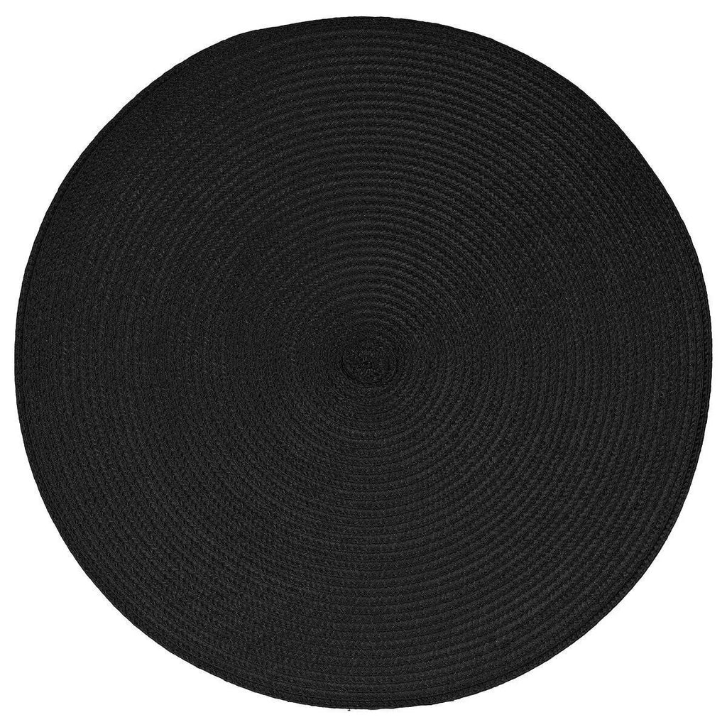 Set de table tressé diam 38 cm noir