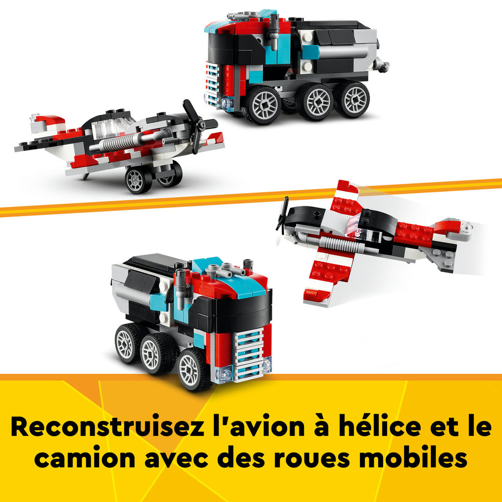 LEGO Creator 31146 Le camion remorque avec hélicoptère