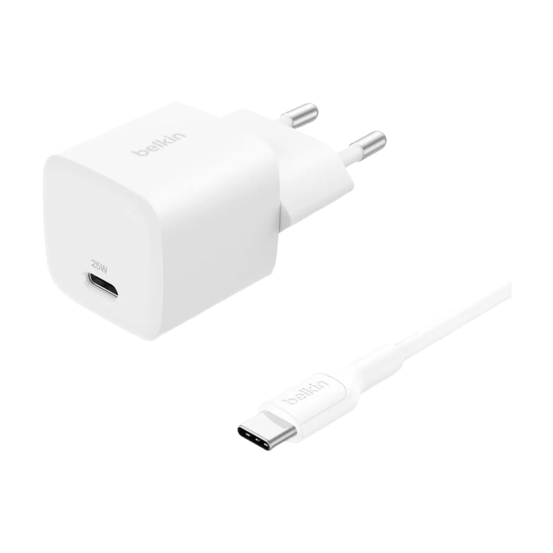 Belkin Chargeur USB-C Power Delivery 25 W avec câble, blanc