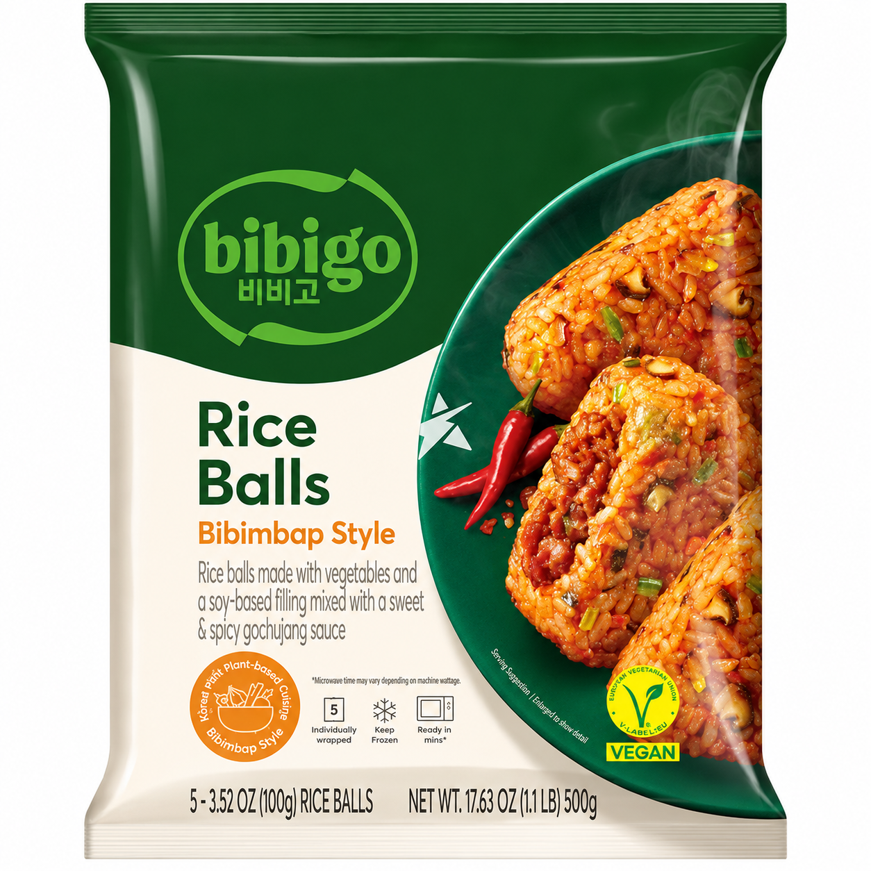 BIBIGO Boulettes de riz végétales style bibimbap - 500 g