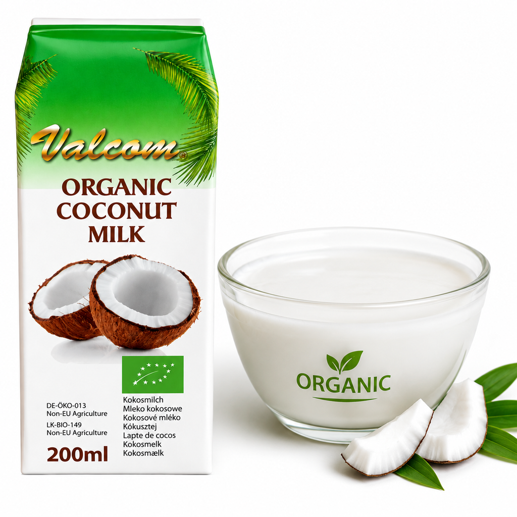 Valcom Lait de coco Bio - 200 ml