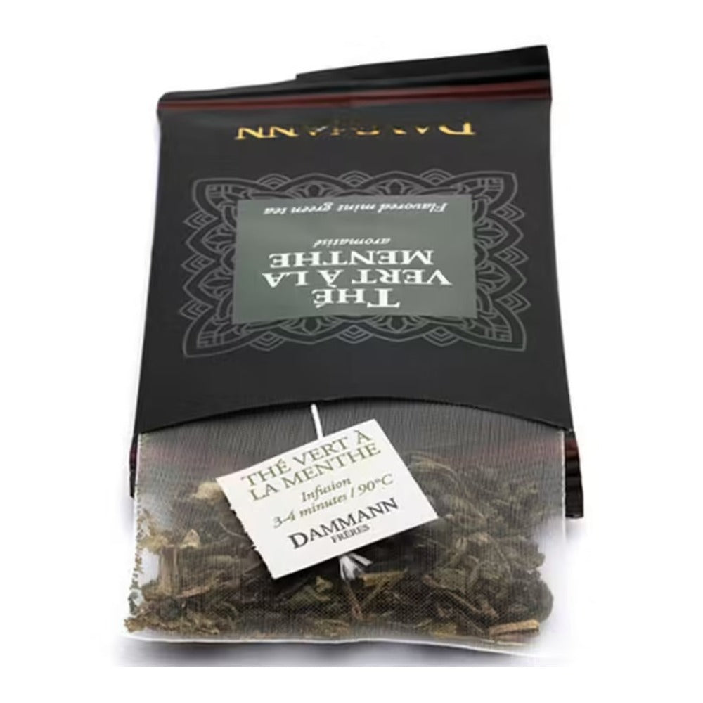 DAMMANN FRERES Lot de 24 sachets de thé vert à la menthe - 48 g