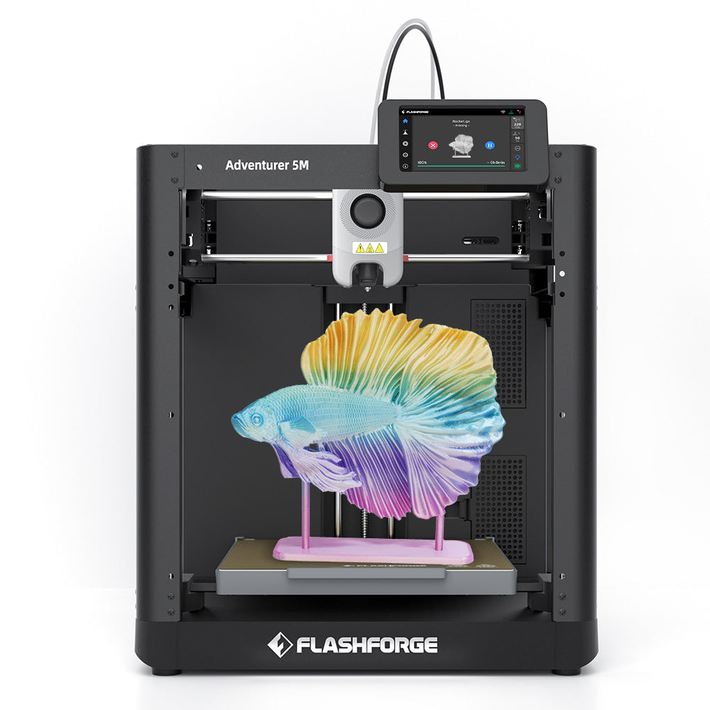 FlashForgeAdventurer 5M Imprimante 3D, vitesse max. 600 mm/s, extrudeuse directe 280 °C, taille d'impression 220 x 220 x 220 mm