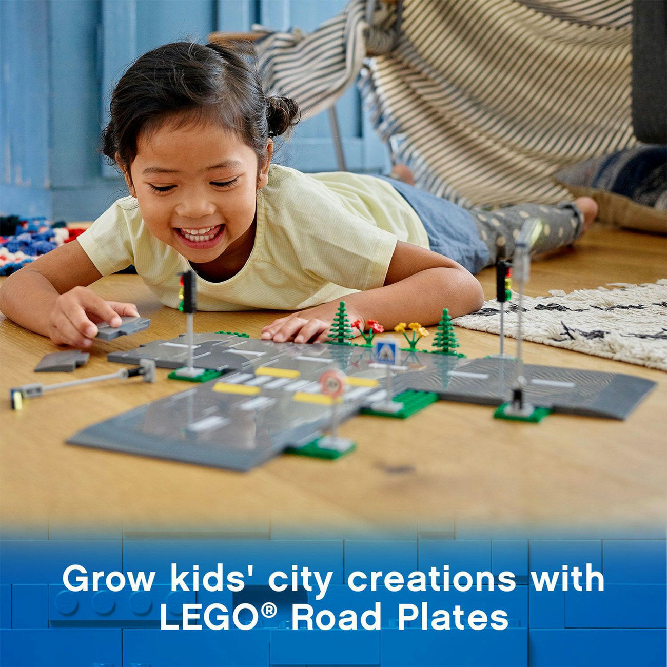 LEGO City Plaques de Route 60304 Ensemble de Jouets de Construction avec Lampadaires Phosphorescents