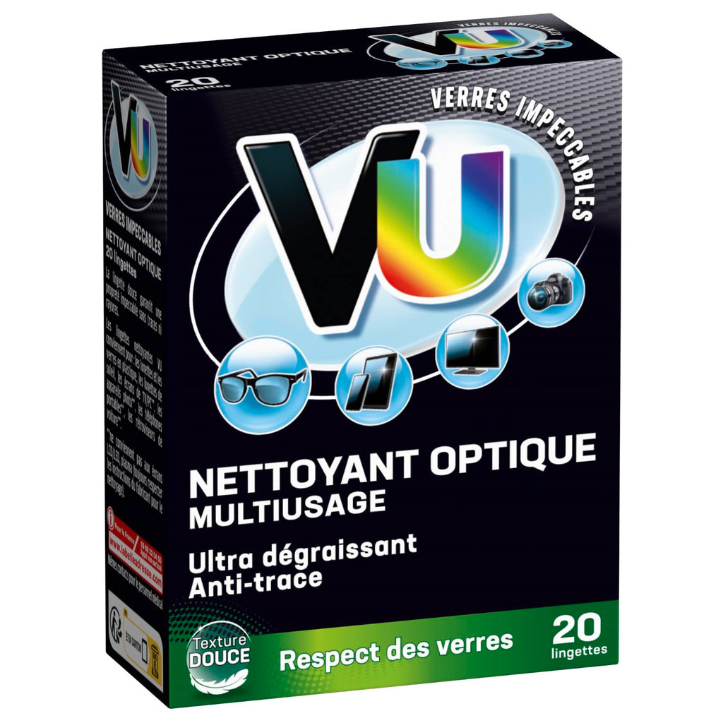 VU Nettoyant lunettes étui 20 pochettes