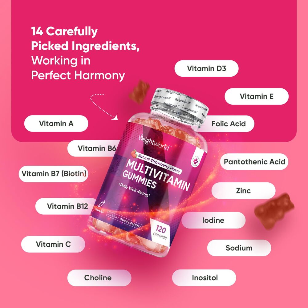 WeightWorld Gommes multivitaminées - 120 gommes