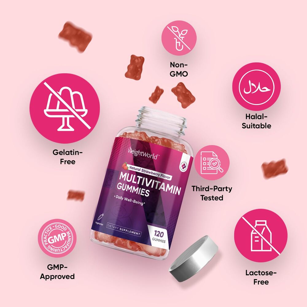 WeightWorld Gommes multivitaminées - 120 gommes