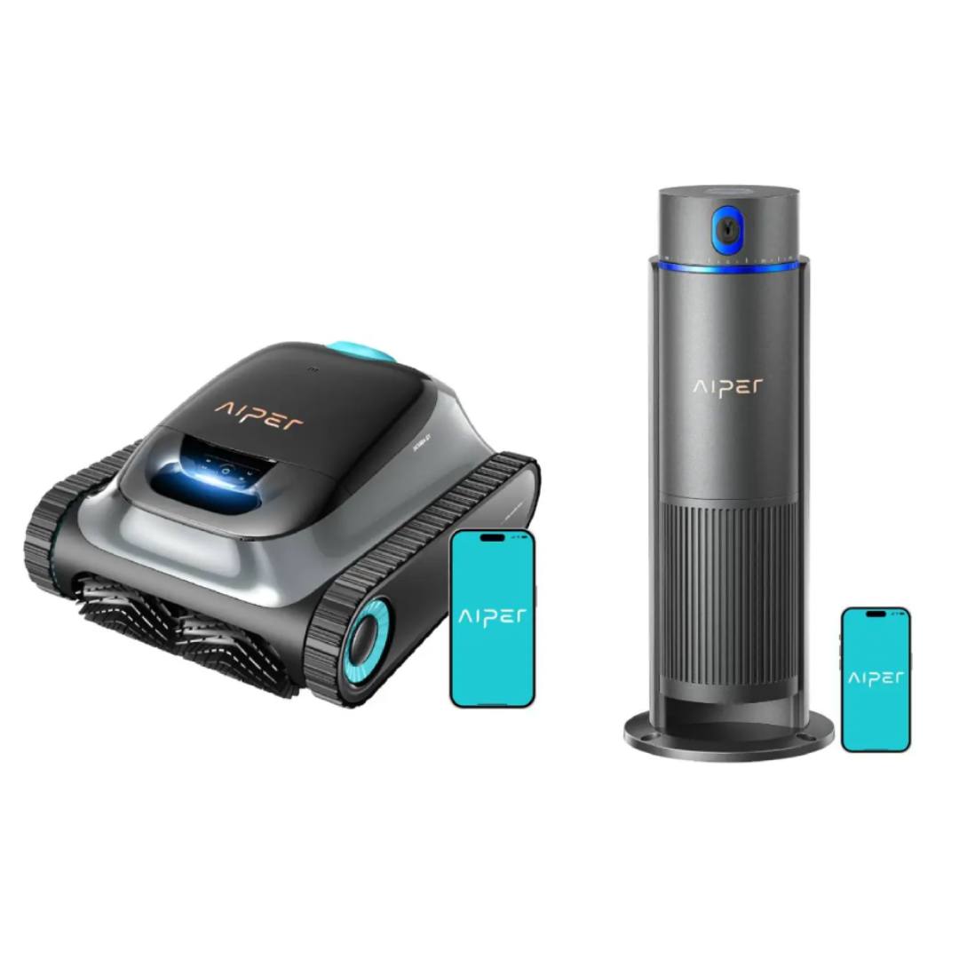 (Nouvel ensemble jardin) Système d'irrigation Aiper IrriSense 2 + Robot de piscine Aiper Scuba S1. Arrosage 3-en-1 multi-zones avec capteur de pluie (445 m²)