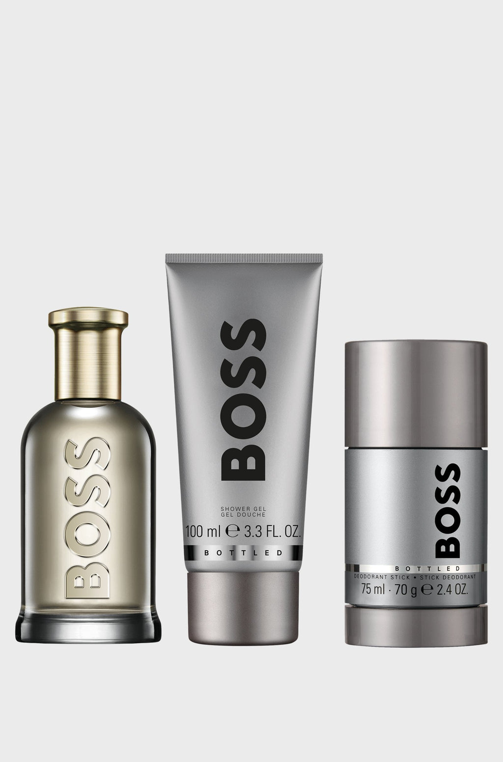Hugo Boss Homme Boss Bottled Eau de Parfum Coffret Cadeau (100 ml Eau de Parfum + 100 ml Gel Douche + 75 ml Anti-transpirant) 275 ml