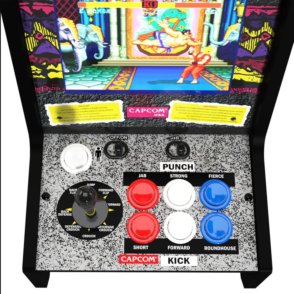 Arcade1Up Borne d'arcade Street Fighter Countercade, sous licence officielle Capcom, écran LCD 8 pouces, 5 jeux inclus