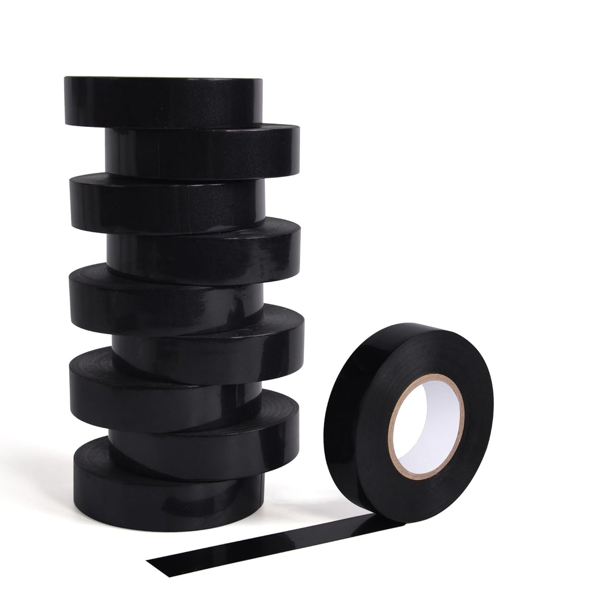 TAPEBEAR Lot de 10 rouleaux de ruban isolant noir, ruban électrique en lot multiple, ruban isolant 3/4 in x 66 ft, qualité professionnelle pour isolation, réparation et protection des fils électriques
