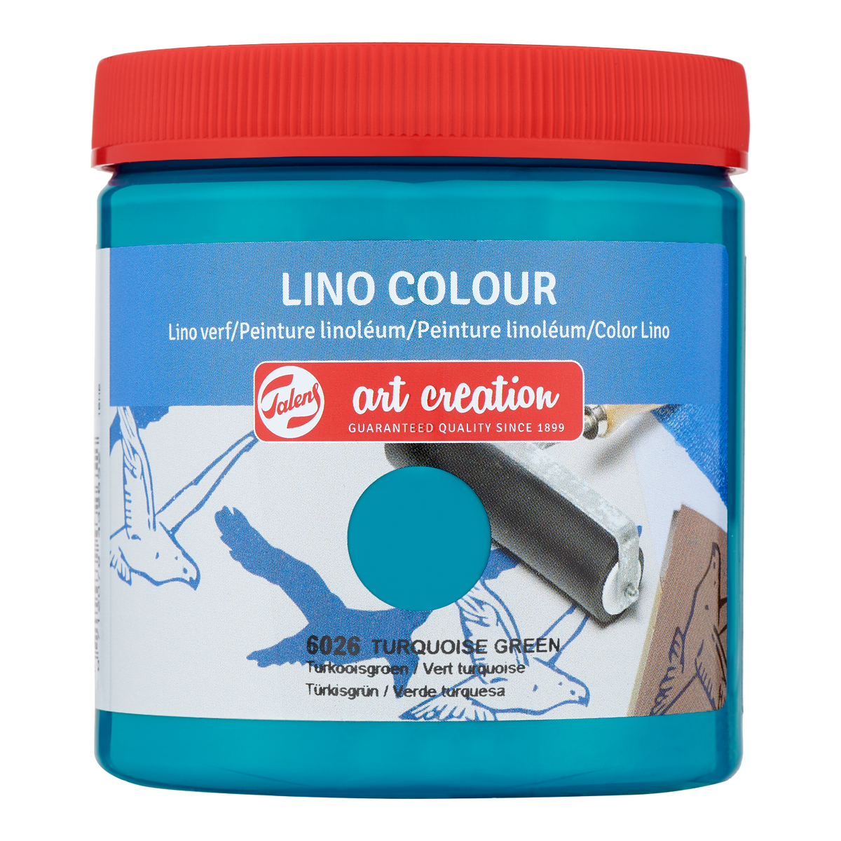 Talens Art Creation Peinture pour linoléum, Pot 250 ml, Vert turquoise, 6026