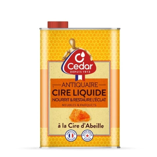 O'CEDAR Cire liquide d'abeille pour meubles et parquets anciens 700 ml