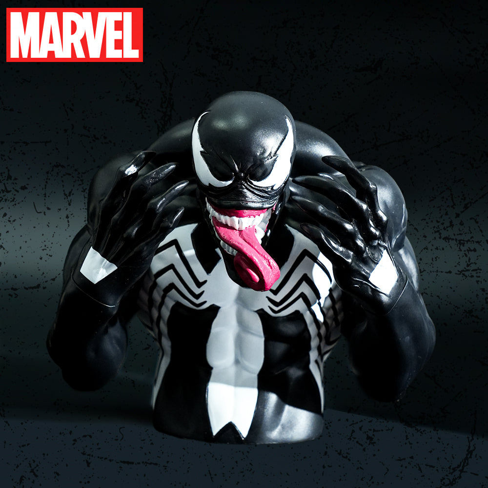 Tirelire Marvel Venom Officielle 3D en PVC – Figurine Stéréo Imposante Étanche et Anti‑Choc, Objet de Collection et Organisateur de Bureau, Décoration Maison, Bocal à Économies