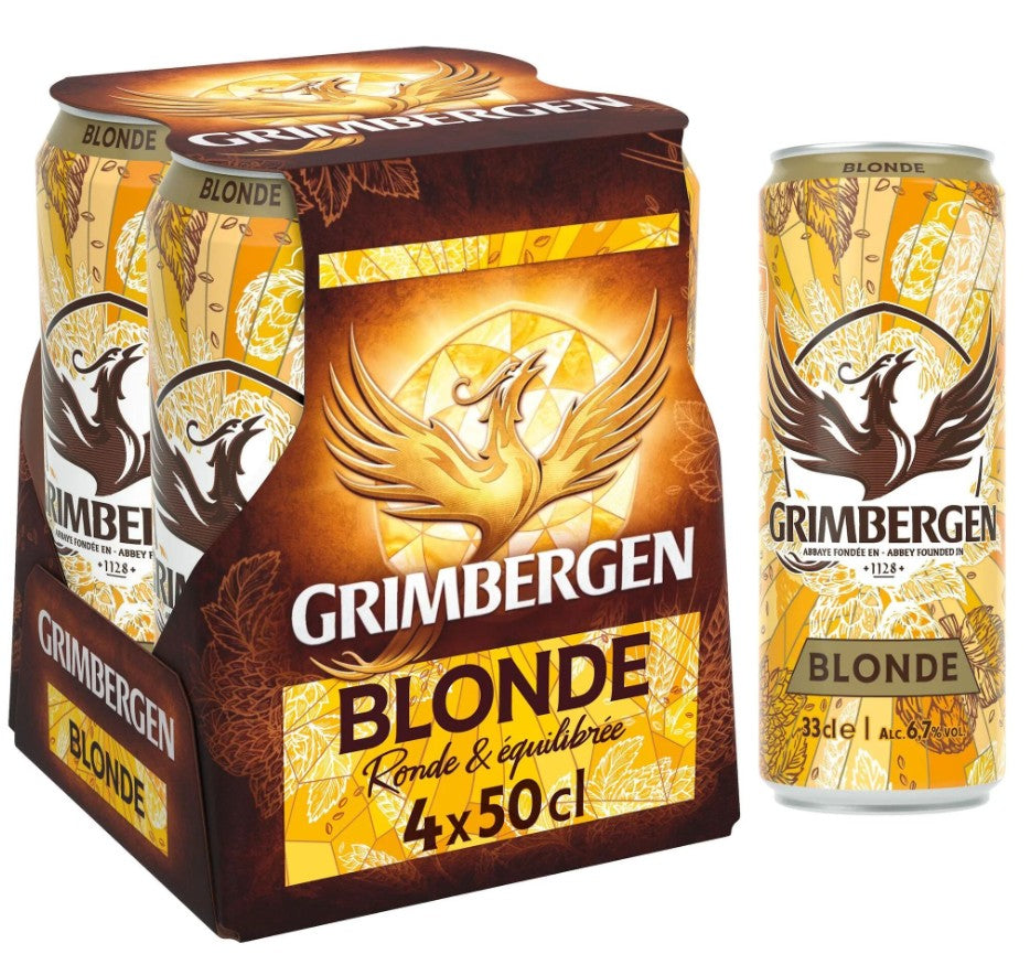 GRIMBERGEN Bière Blonde 6,7° 4x50cl Boite