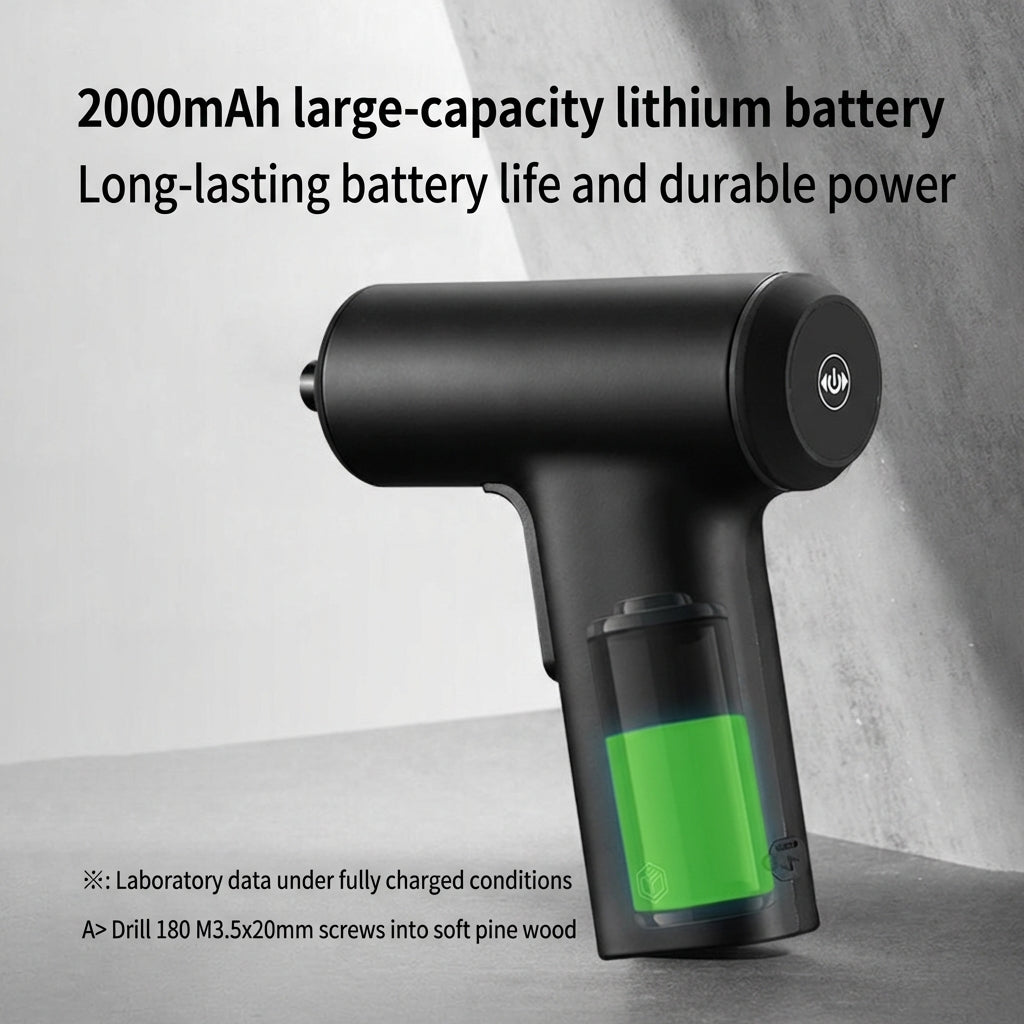 J.ZAO Tournevis électrique | Tension nominale 3,6 V, Couple maximal 5 N·m, Vitesse 240 tr/min, Batterie au lithium 2000 mAh