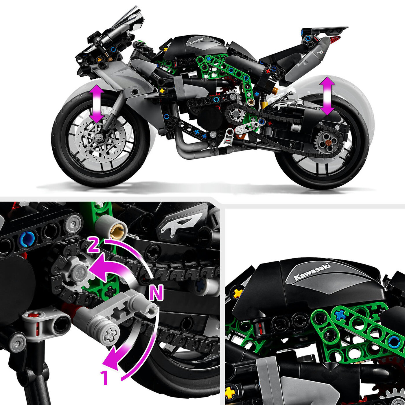 LEGO Technic 42170 La moto Kawasaki Ninja H2R