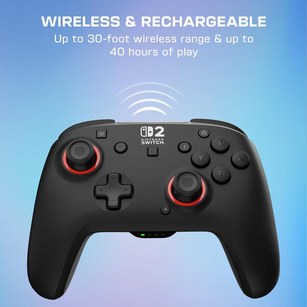 Turtle Beach Rematch Manette Sans Fil (Bluetooth) - Joysticks TMR, Batterie 40h, Bouton C pour GameChat, 2 Boutons Programmables - Nintendo Switch 2, Switch, Switch Lite & Switch OLED - Noir