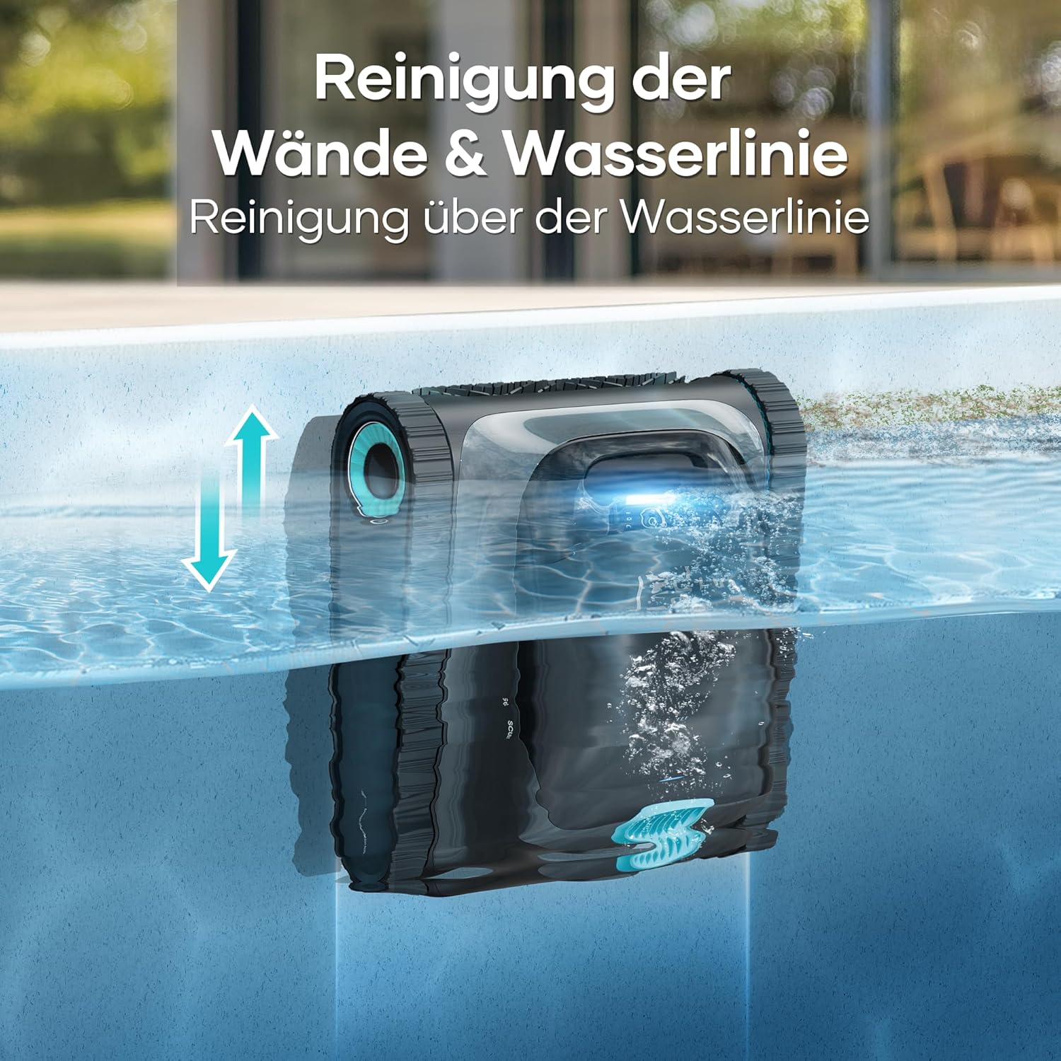 Version Aiper Scuba S1 robot nettoyeur de piscine, navigation intelligente, contrôle par application, autonomie de 270 minutes, double filtration, compatible avec les piscines enterrées et sur gazon