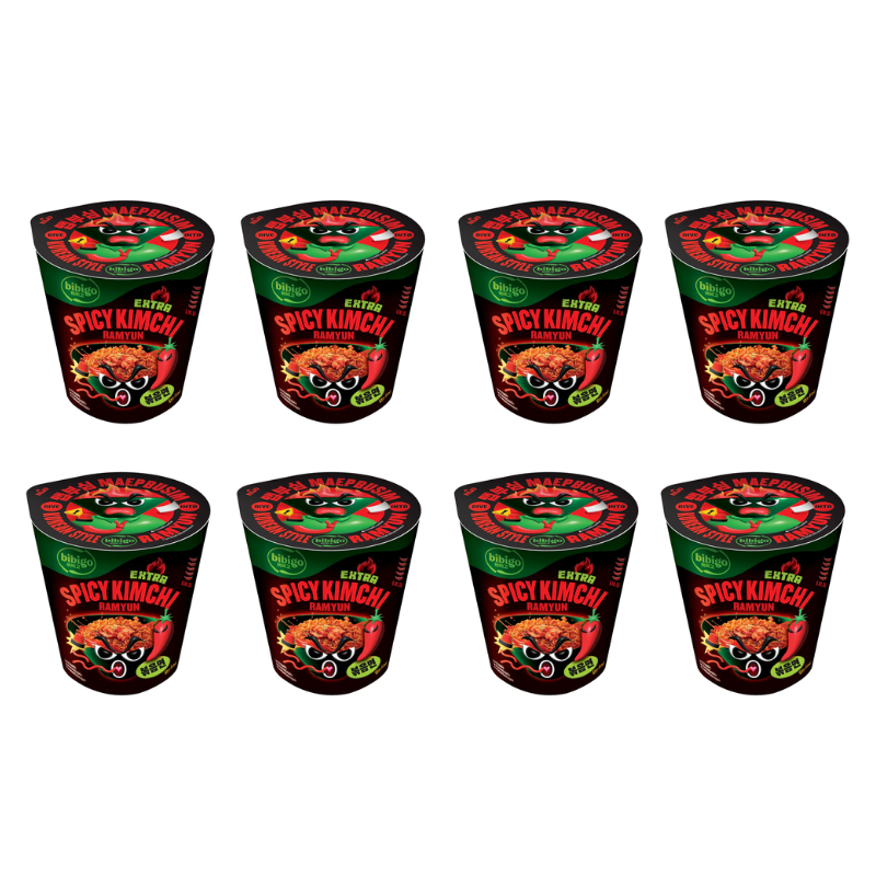 bibigo Ramyun Kimchi Extra Épicé - 8 x 98 g