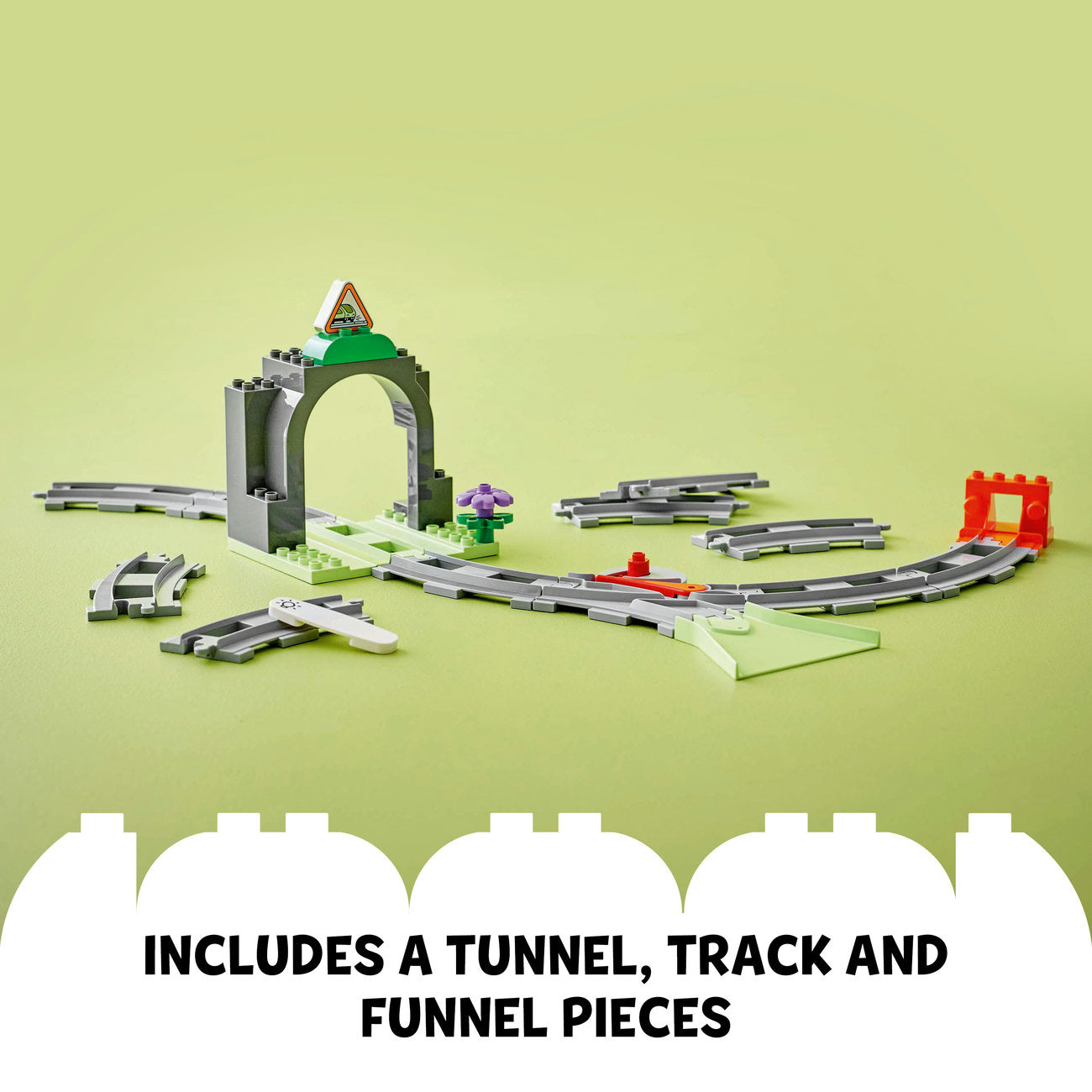 LEGO DUPLO Town 10425 Set de construction d'extension tunnel de train et voies