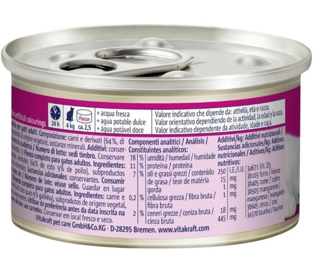 Vitakraft Poesie Mousse au poulet - nourriture humide pour chat - 85 g