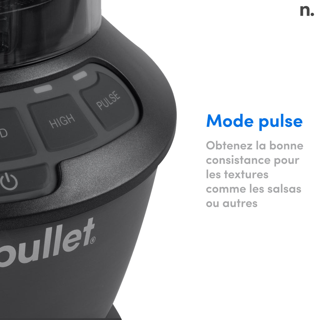 nutribullet Mixeur combiné, Mixeur multifonction 1,89 L, NBF500DG, Noir