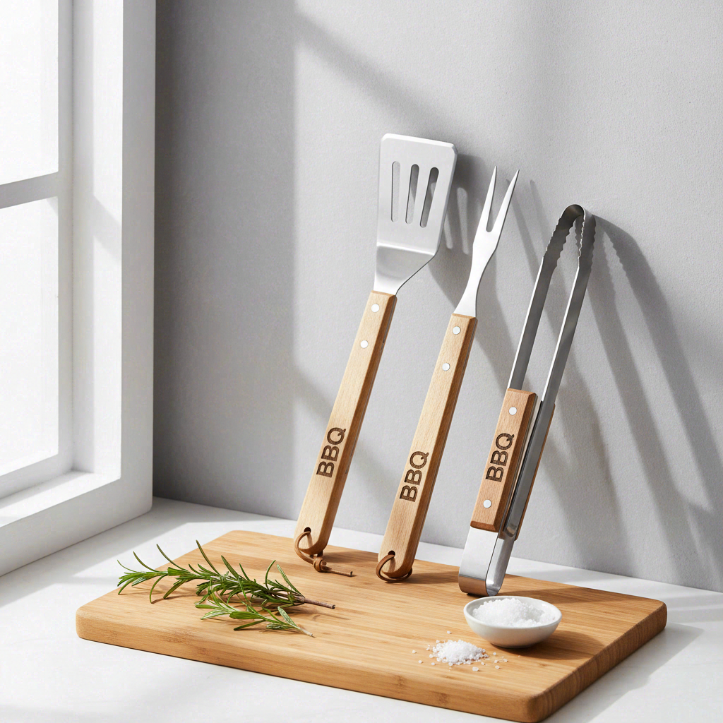 Alpina Set d'ustensiles de barbecue - 3 pièces