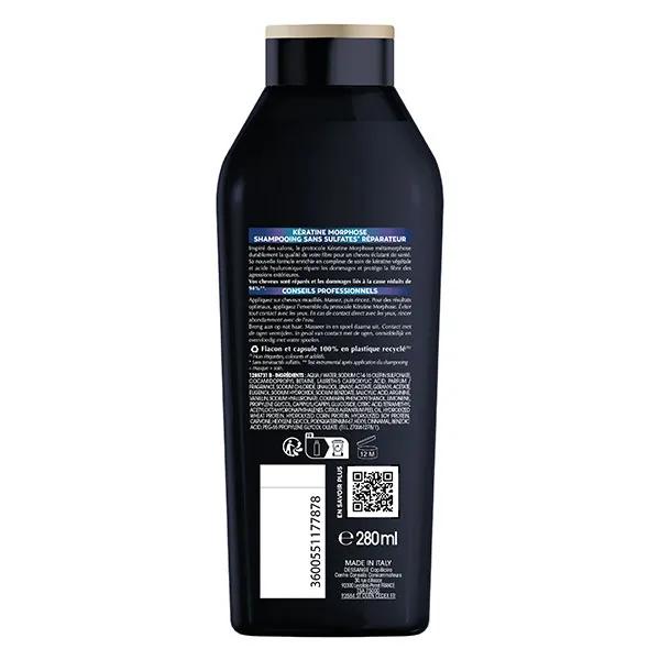Dessange Shampoing Kératine Morphose Sans Sulfates Réparateur Cheveux Abîmés 280ml