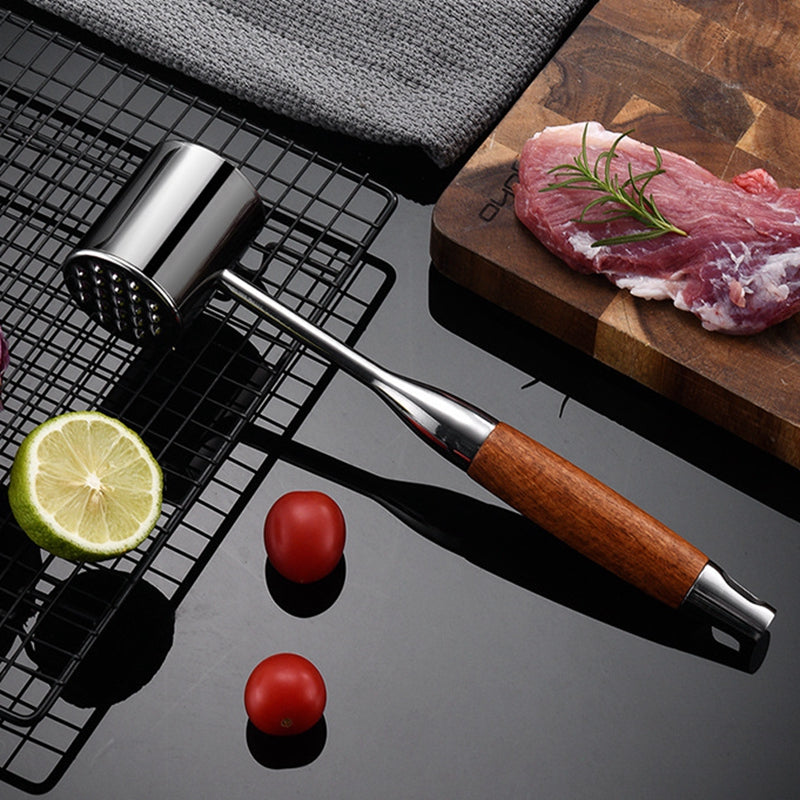 Maxcook MCPJ9454 Attendrisseur de viande en acier inoxydable 304 avec manche en bois