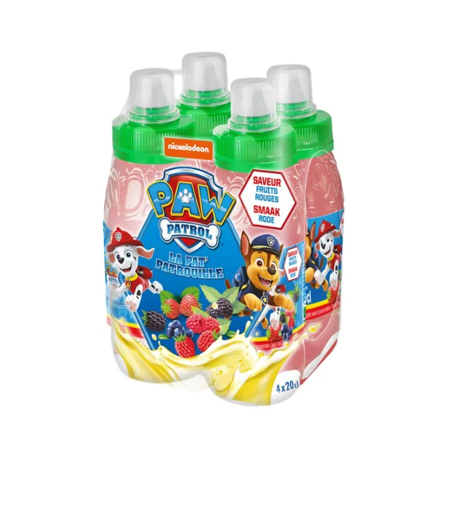 PAT PATROUILLE Boisson Saveur Fruits Rouges 4x20cl