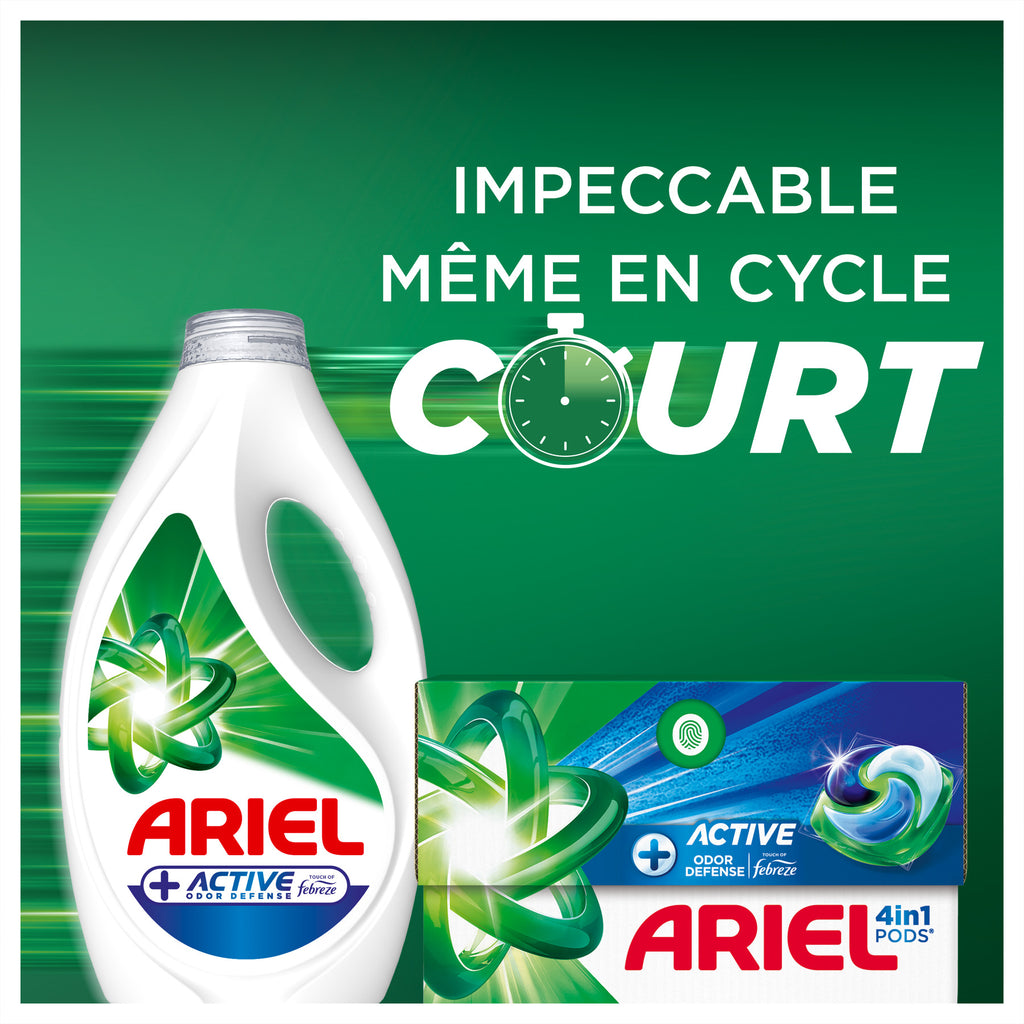 ARIEL Lessive capsules Protection Active Contre Les Odeurs 4in1- 26 capsules