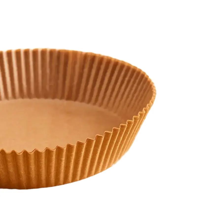ochama x J.ZAO Papier pour Friteuse à Air - 100 Feuilles de Papier Cuisson Jetable, Résistant à la Chaleur, Qualité Alimentaire, Essentiel pour Friture à Air, Cuisson et Conservation - Accessoires de Cuisine - 1 Pack de 100 pièces