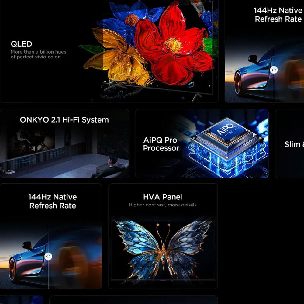 TV LED Tcl QLED 75P8K 189 cm 2025