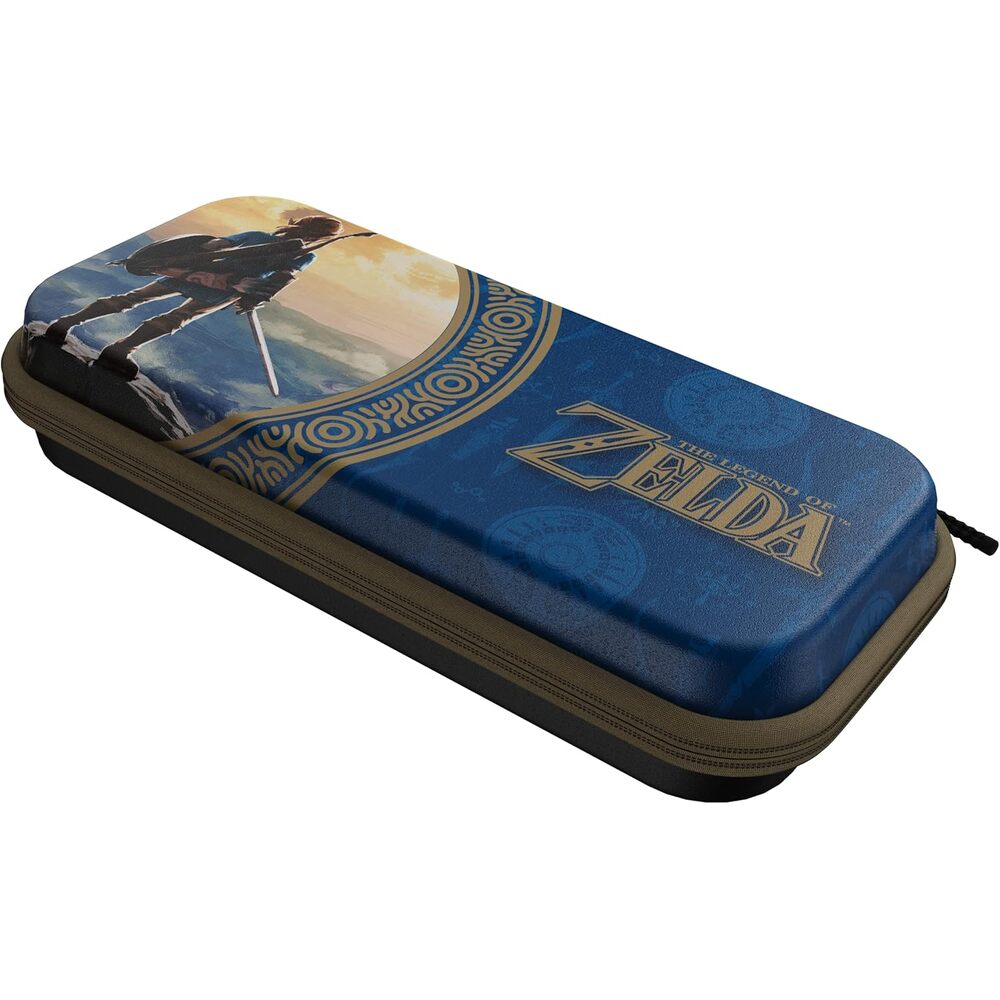 PDP Étui Rigide Travel Case Nintendo Switch, Switch Lite et Switch OLED - Rangement 14 Jeux - Pochette Velcro Ajustable - Sangle de Retrait - Licence Officielle The Legend of Zelda