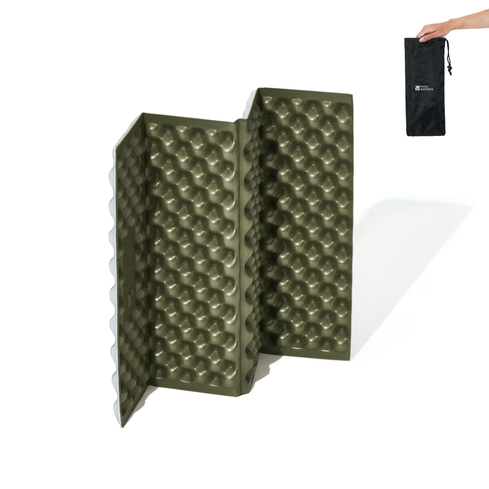 Mobi Garden, coussin de chaise en nid d'abeille, coussin de camping pliable et léger, coussin isolant portable, vert, pour randonnée