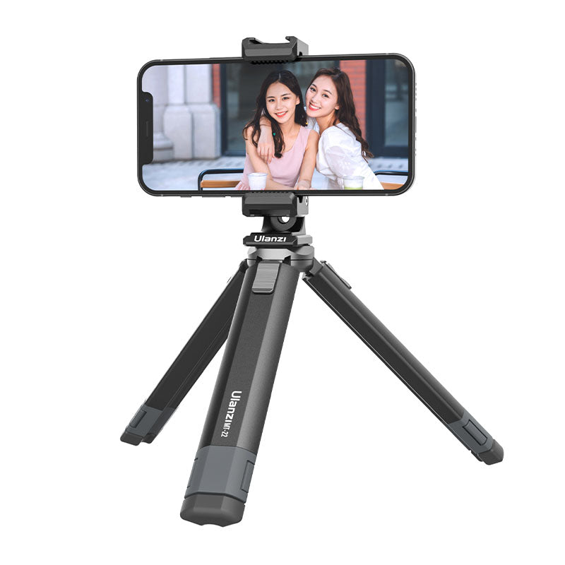 Ulanzi ST-27 Adaptateur de trépied pour téléphone en aluminium pour iPhone avec support de téléphone Arca-Swiss, pince 1/4 pouce, rotation 360° pour vidéo-blogue