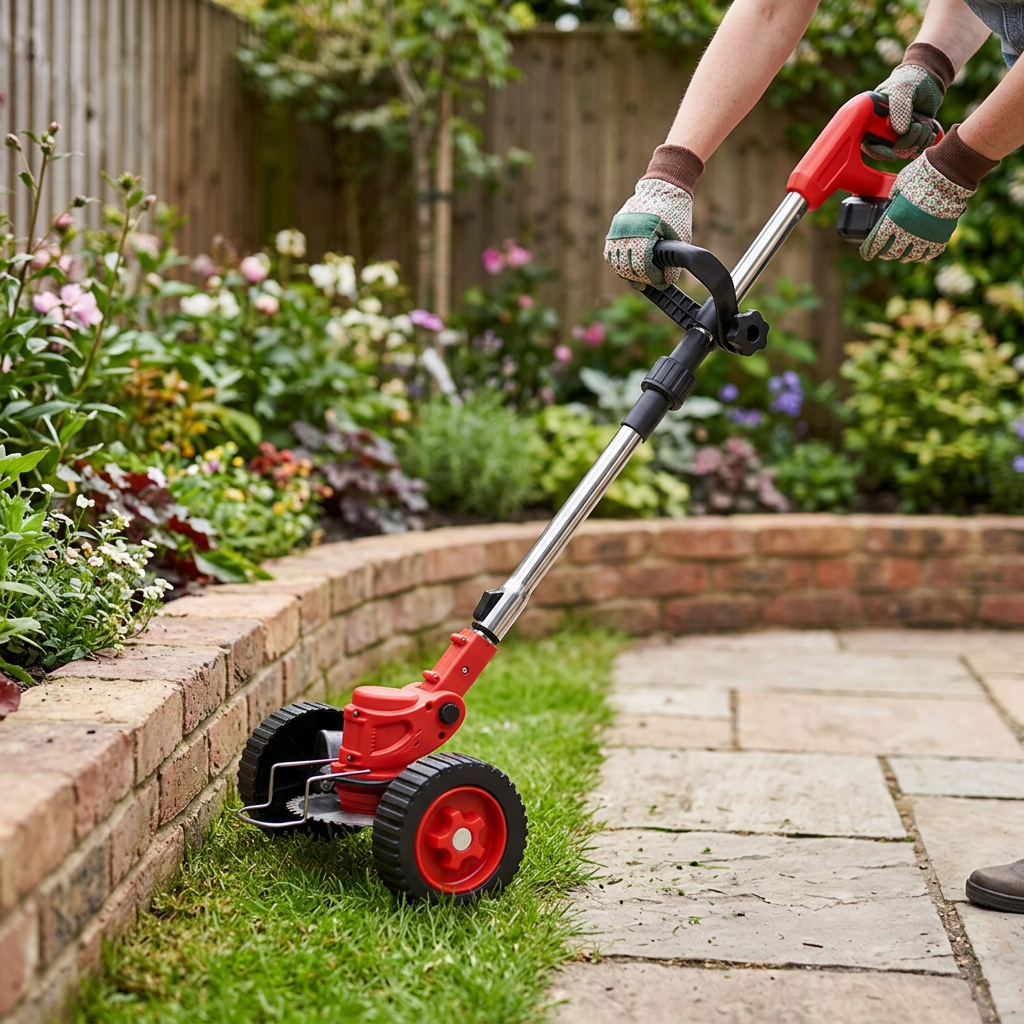 Tondeuse à main manuelle - Lame en acier tranchant rouge Design ergonomique Outil de taille de jardin léger