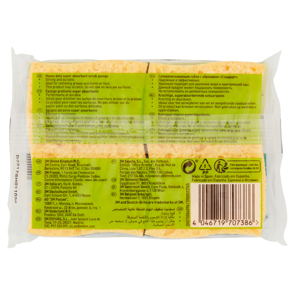 SCOTCH-BRITE Classic Éponges grattantes super absorbantes 2 éponges