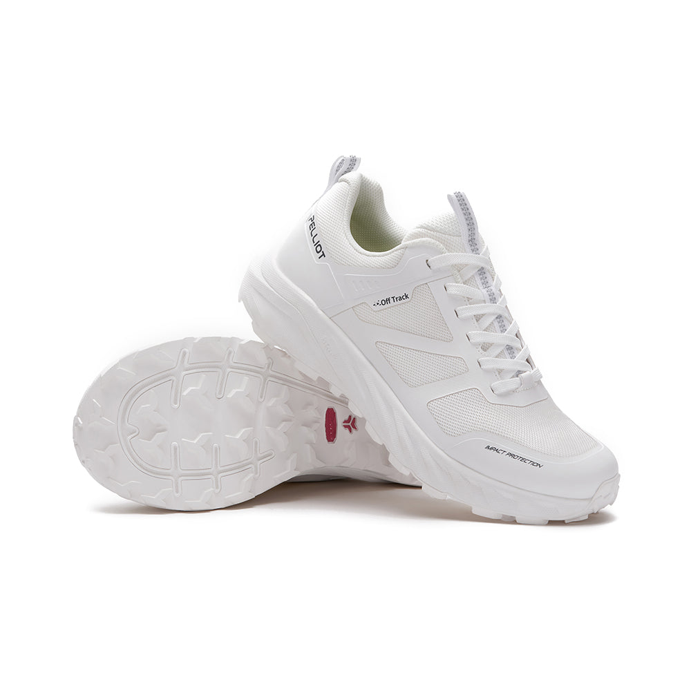 PELLIOT Chaussures de course unisexes légères amortissantes – Épurées et respirantes, Blanc (EU 38)