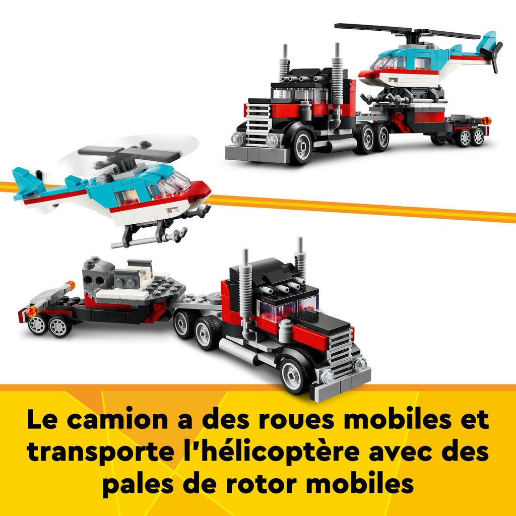 LEGO Creator 31146 Le camion remorque avec hélicoptère
