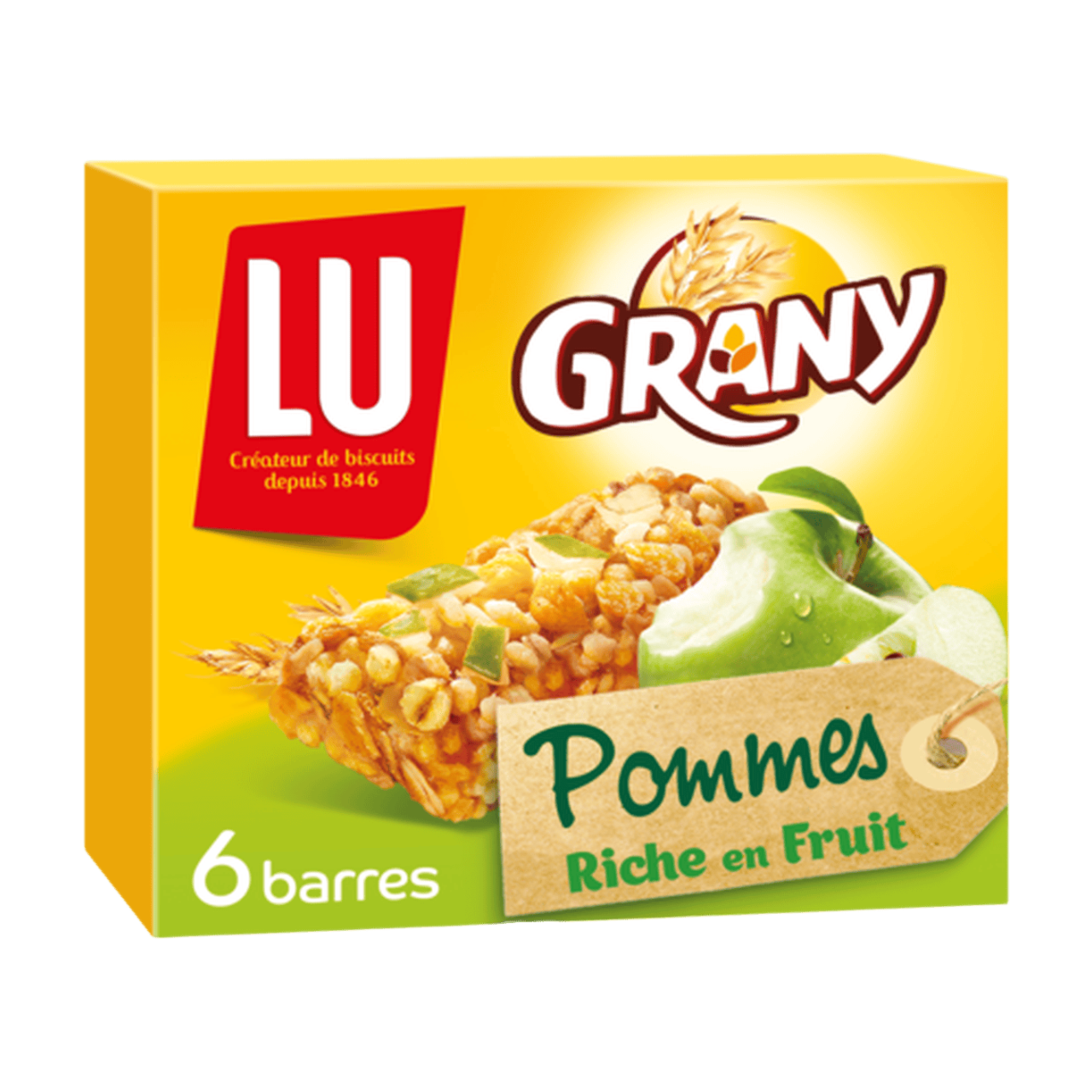 LU Grany Barres de céréales aux pommes 125g