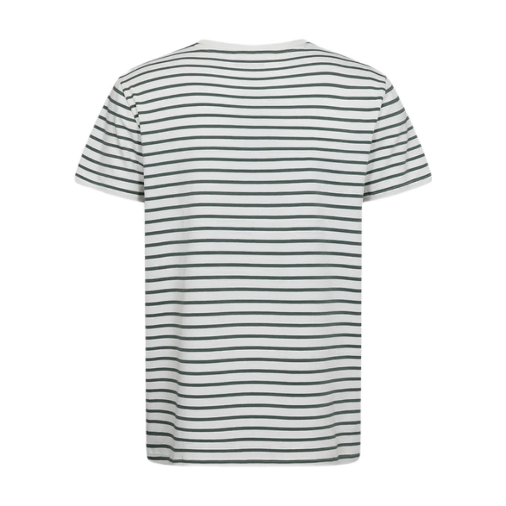Resteröds T-shirt en bambou à rayures blanches et vertes, taille S