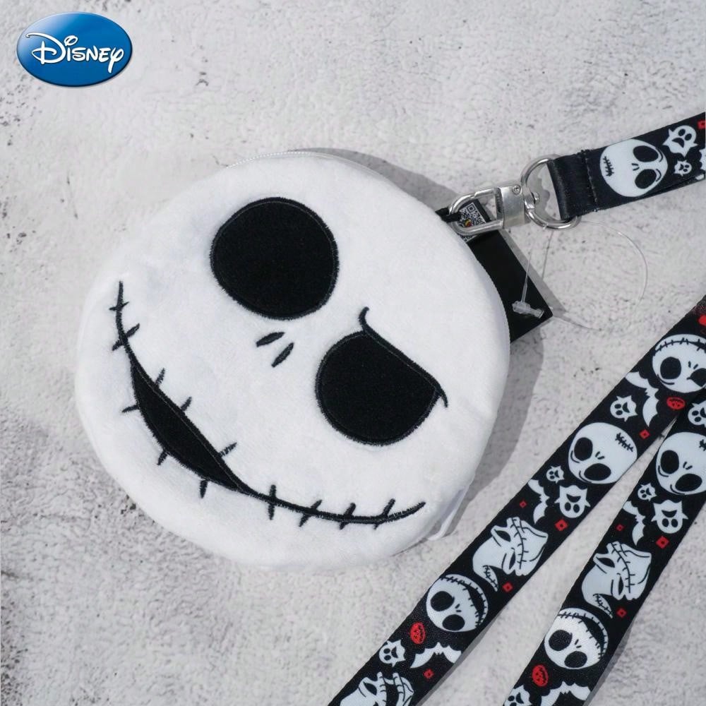 Disney Porte-badge en peluche Jack Skellington avec tour de cou, sous licence officielle L'Étrange Noël de monsieur Jack