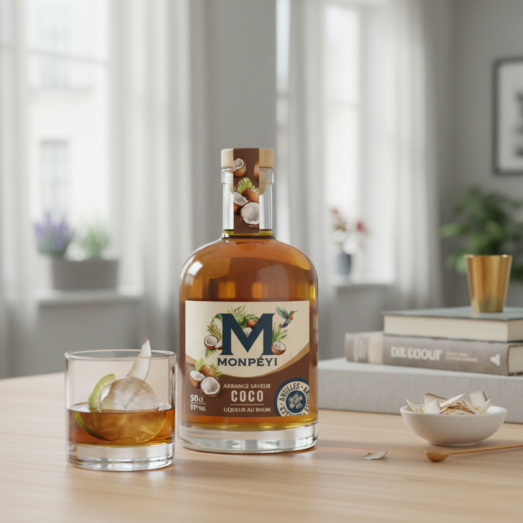MONPÉYI Liqueur au rhum arrangé saveur coco 31° - 50 cl