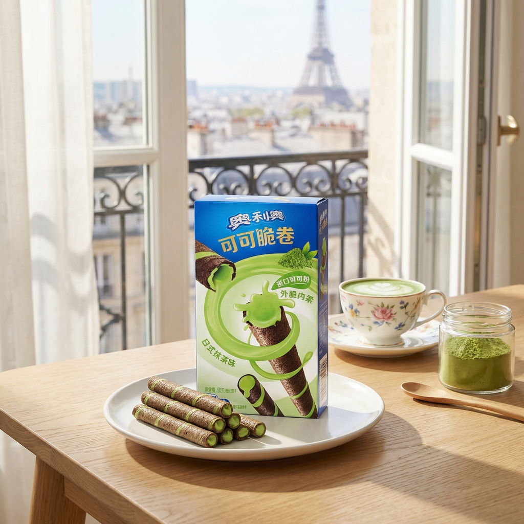 Oreo Rouleaux croustillants saveur cacao et matcha - 50 g