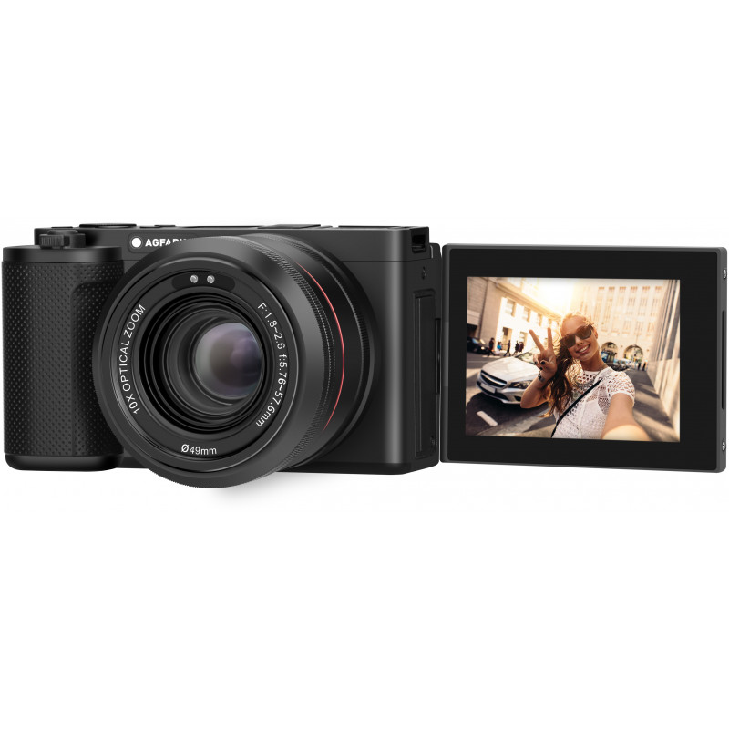 AgfaPhoto Realishot C130 - Appareil photo compact, 24 MP, zoom optique 10x, vidéo 4K, écran rotatif