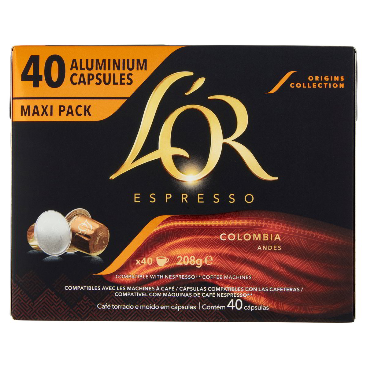 L'OR Capsules de Café Colombia compatible Nespresso x40